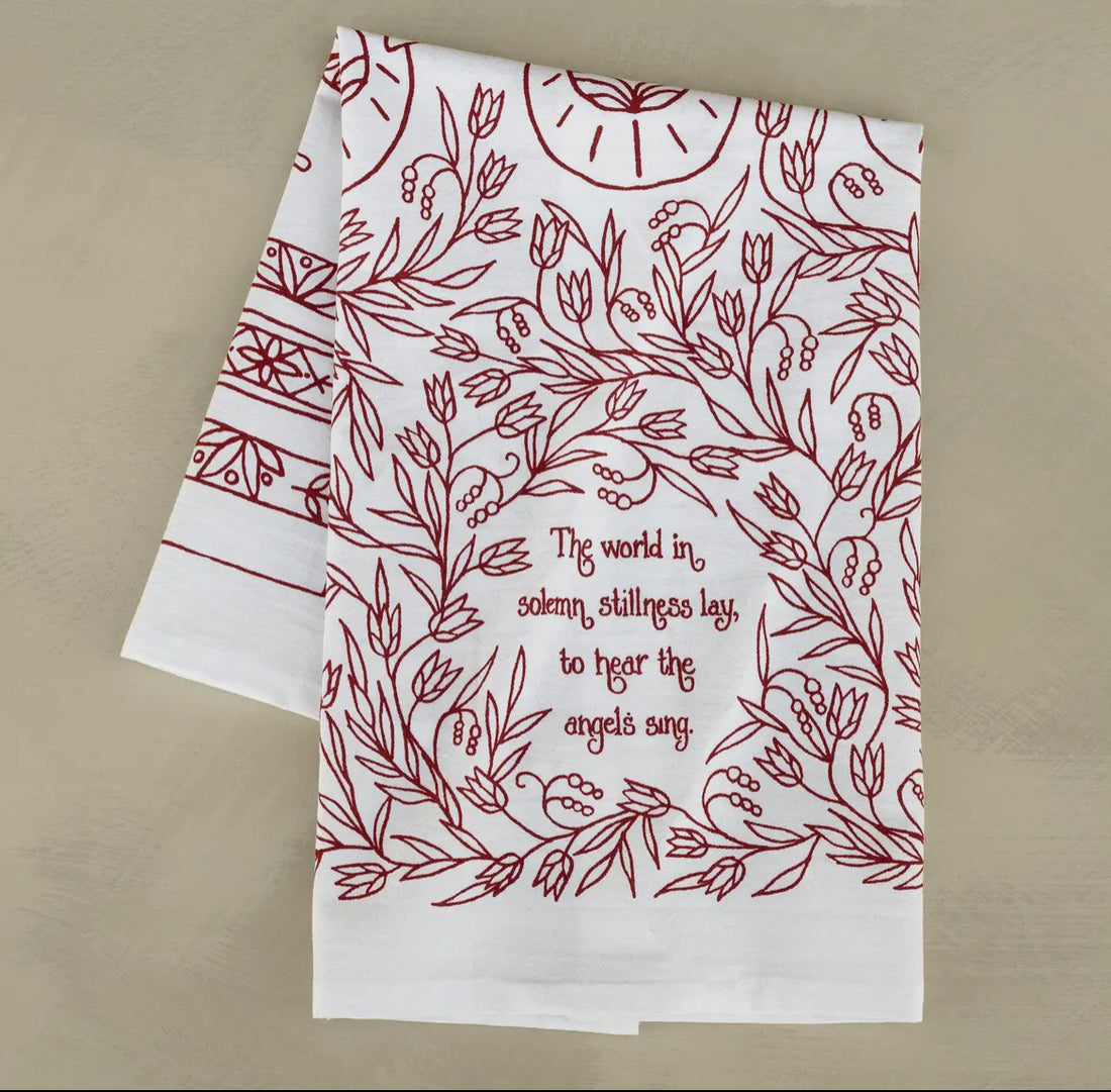 The World in Solemn Stillness Lay Tea Towel