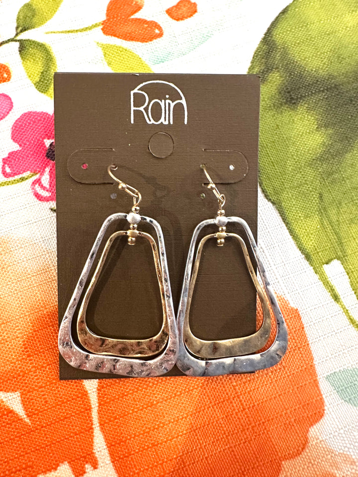 Rain Silver & Gold Earrings