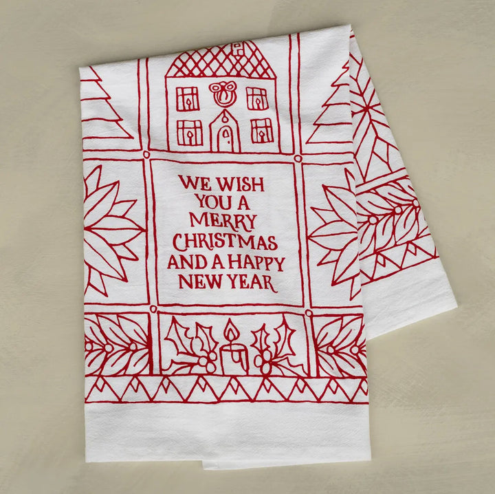 We Wish you a Merry Christmas Tea Towel