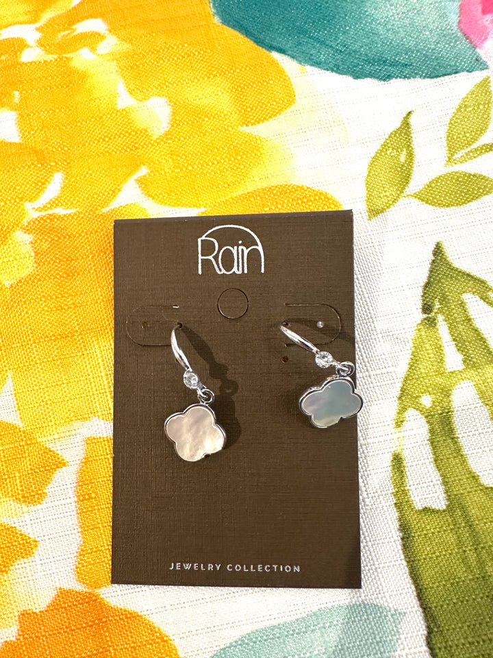 Rain Silver Clover Earrings