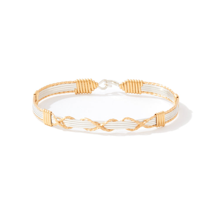 Ronaldo Silver and Gold I Love You Forever Bracelet