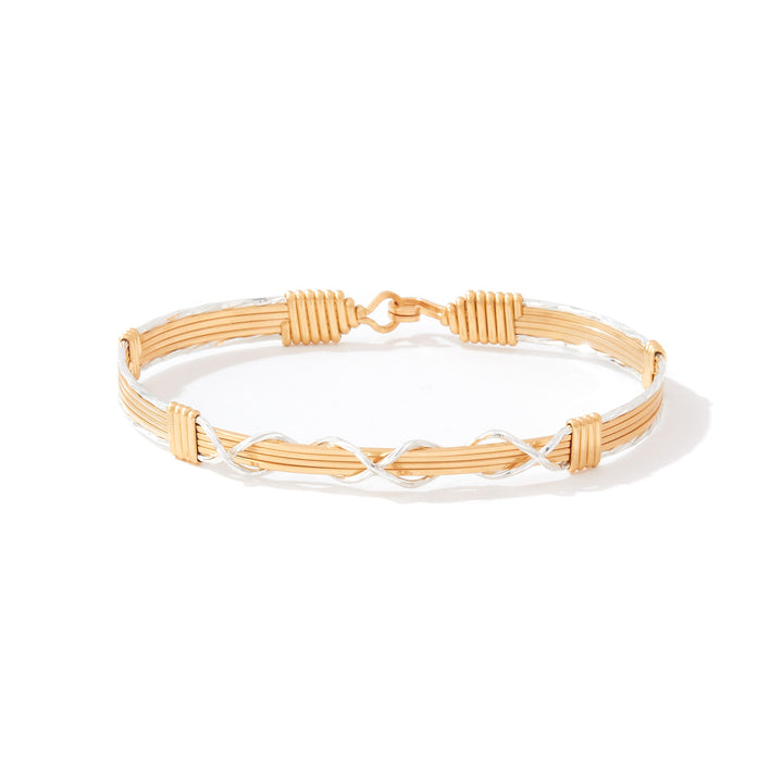 Ronaldo Gold and Silver I Love You Forever Bracelet