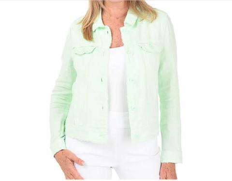 Lulu-B Linen Light Green Jacket