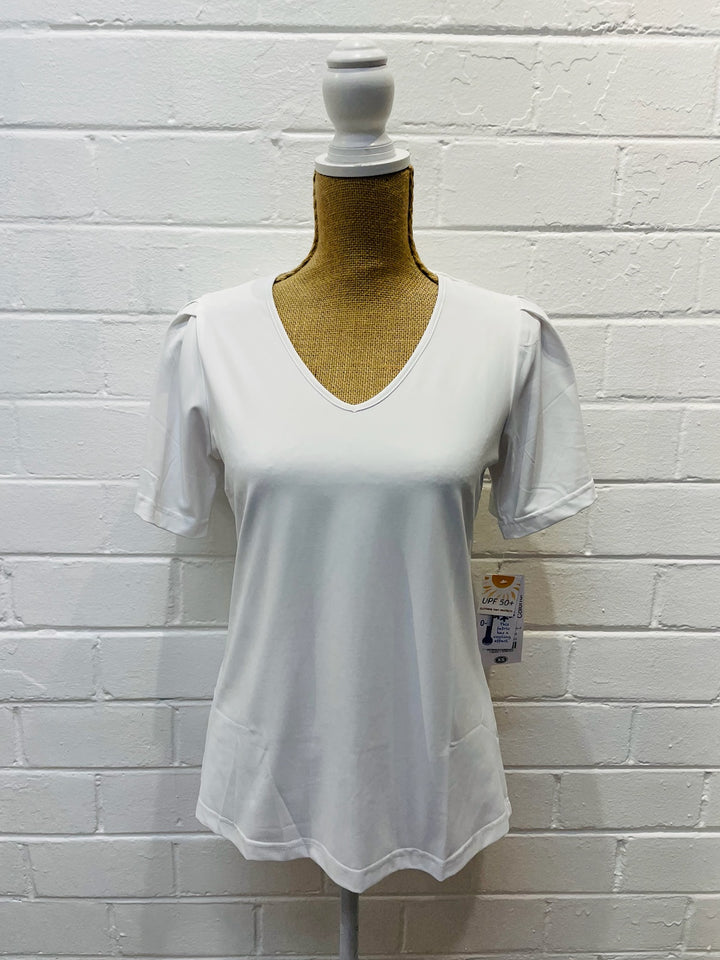 Lulu-B Short Sleeve V-Neck Top