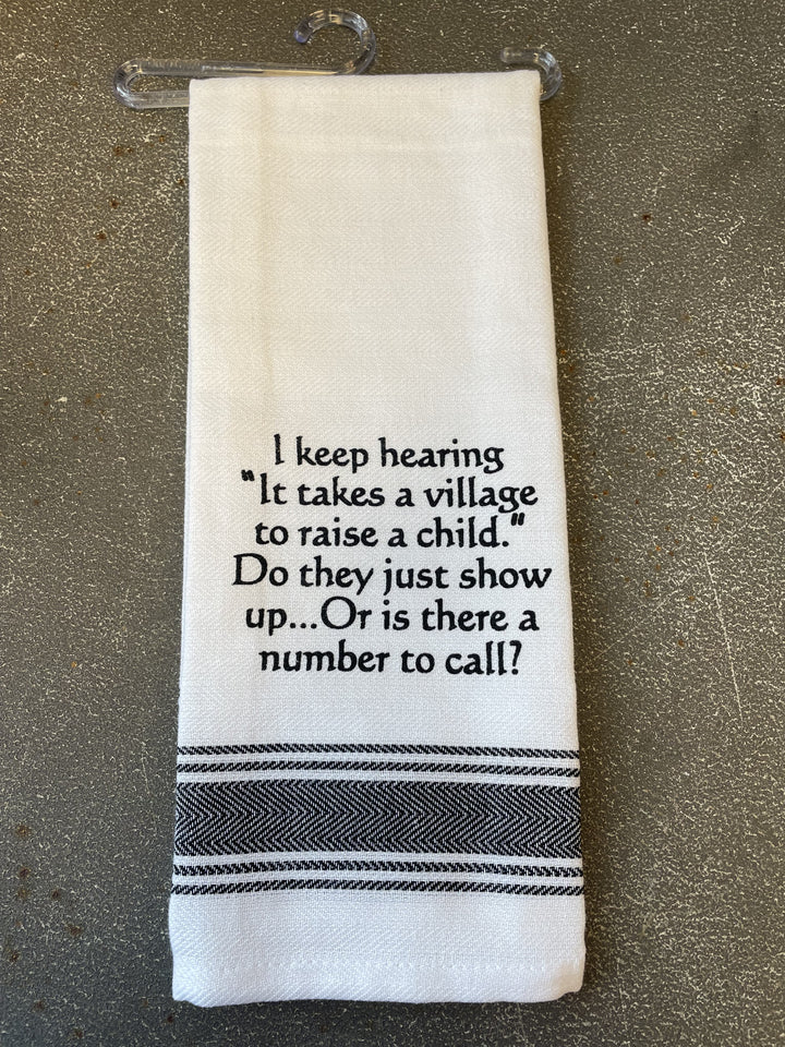 It Takes a Village Tea Towel