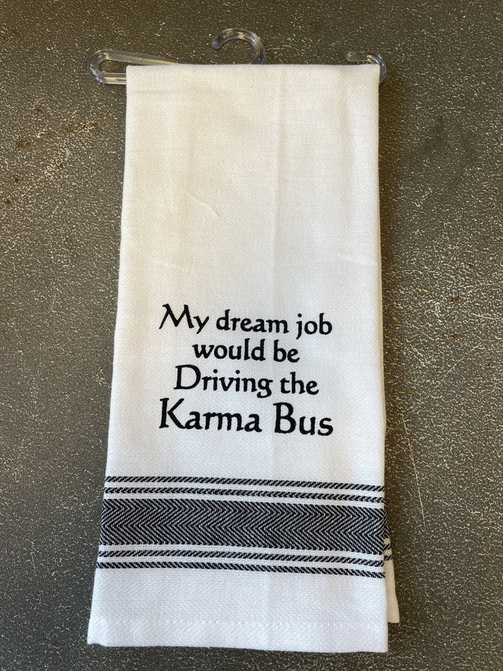 Karma Bus Tea Towel