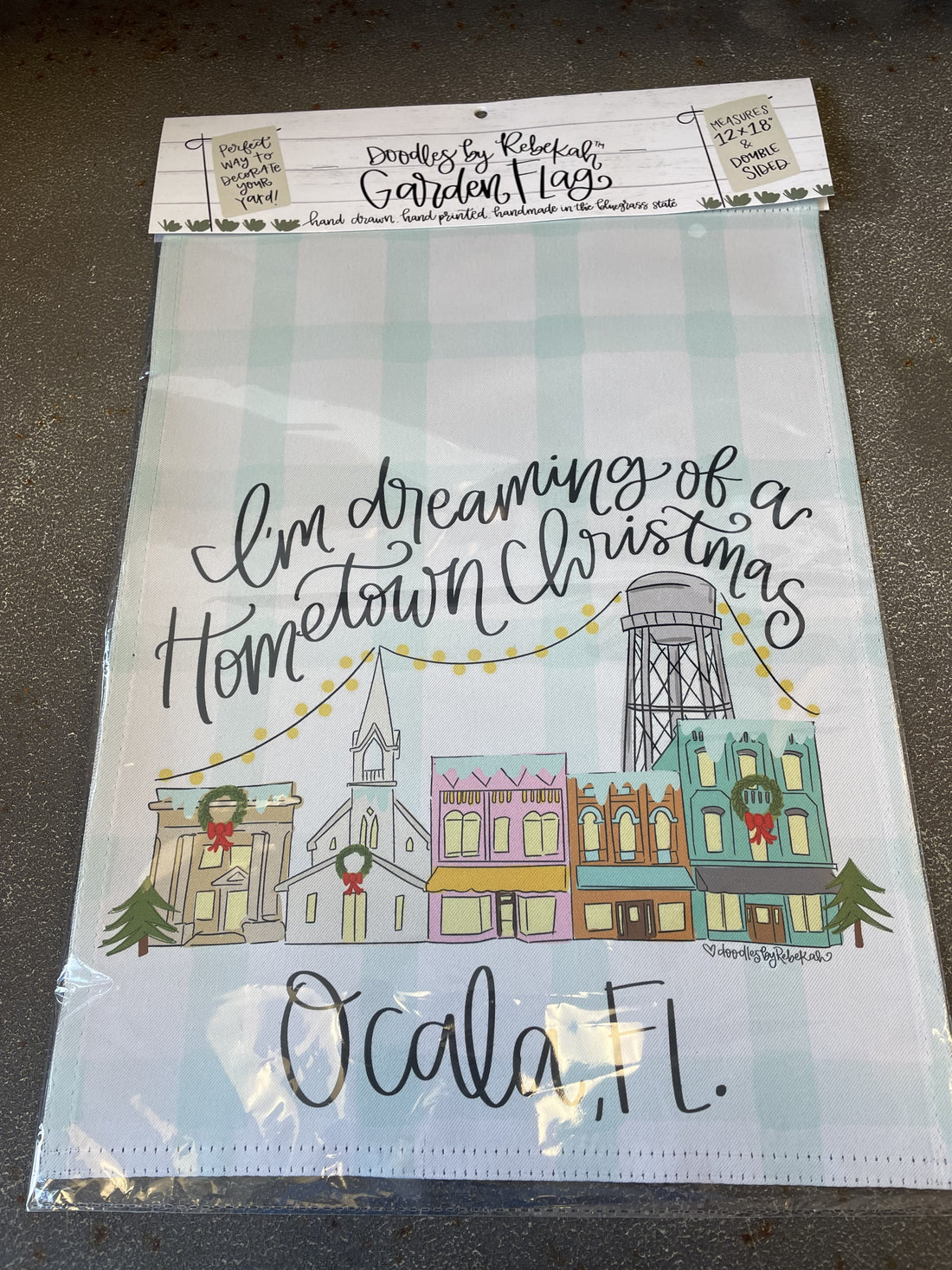 Ocala, Florida Dreaming of a Hometown Christmas Garden Flag