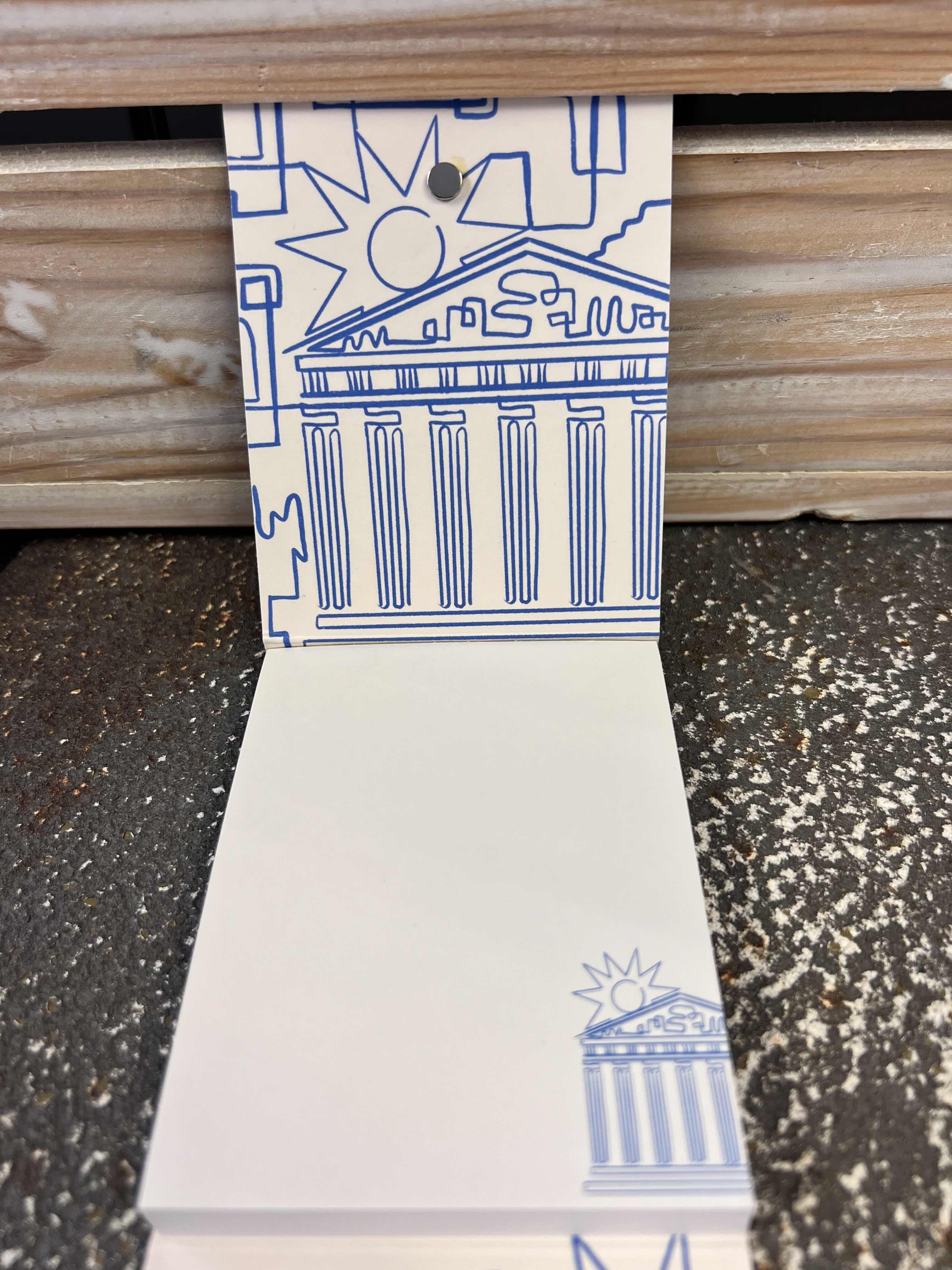 Small 75 Sheet Magnetic Greece Notepad