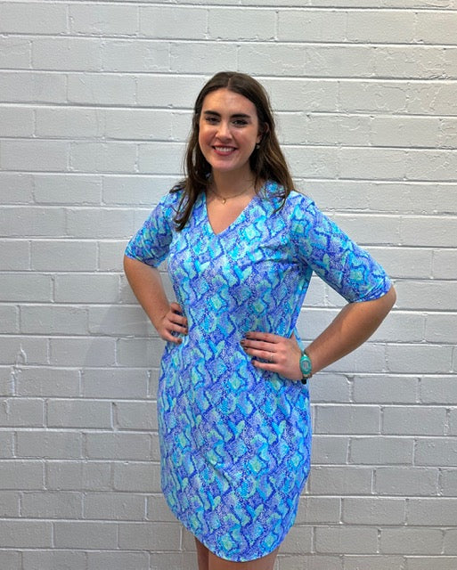 Lulu B Light Blue Half Sleeve Dress