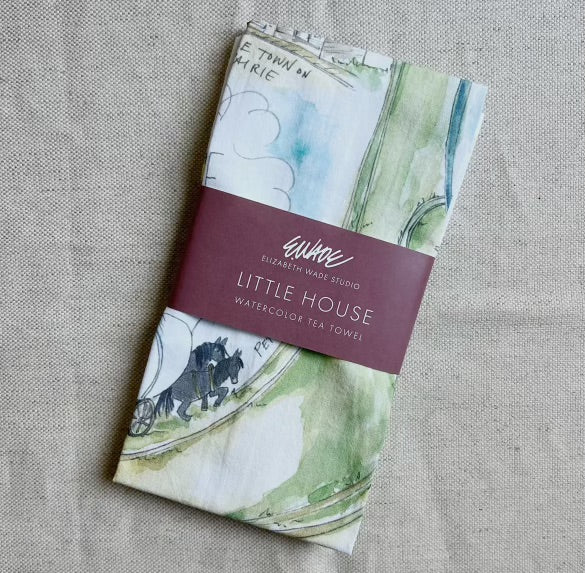 Little House Watercolor Tea Towels