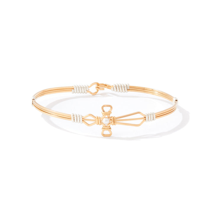 Ronaldo Gold and Silver Jesus Loves Me Bracelet