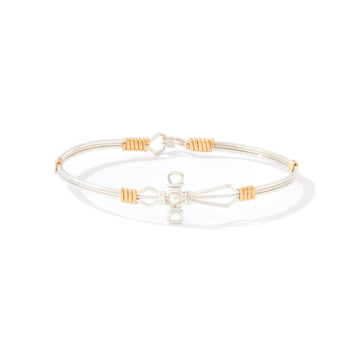 Ronaldo Silver and Gold Jesus Loves Me Bracelet