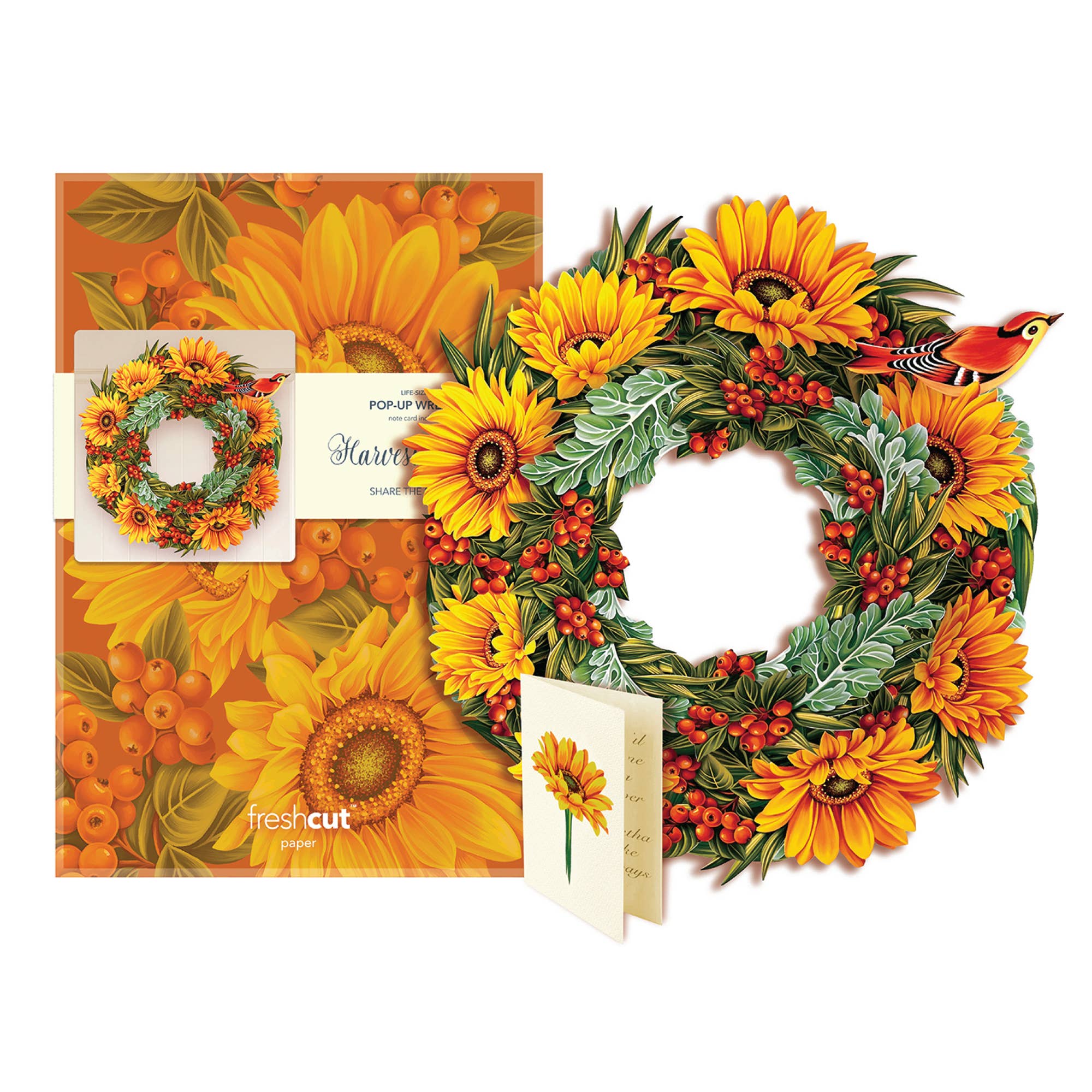 Harvest Wreath (6 Pop-up Fall Greeting Cards)