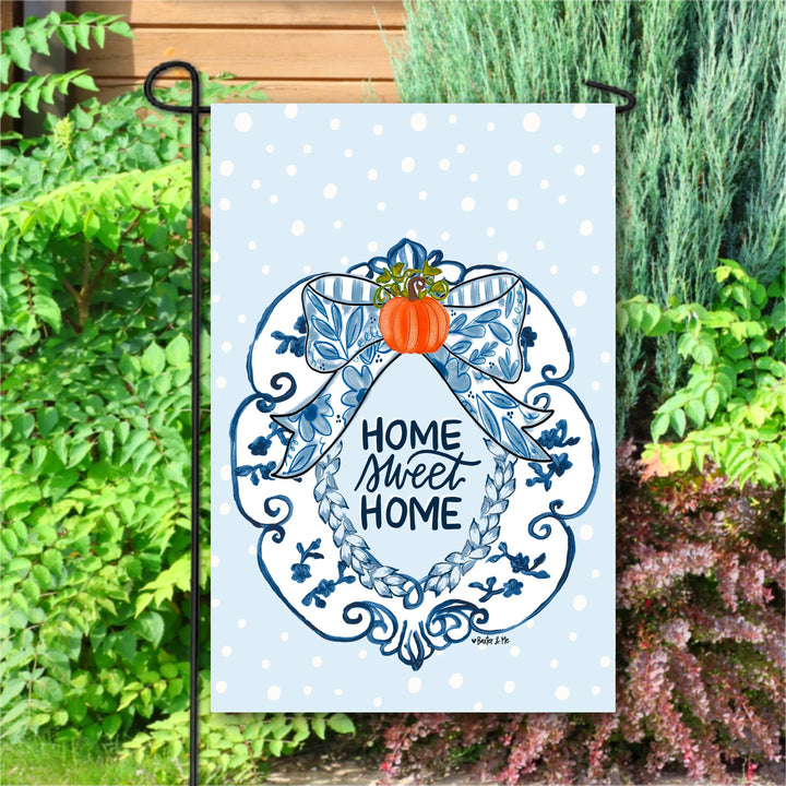 Vintage Chinoiserie Crest Garden Flag