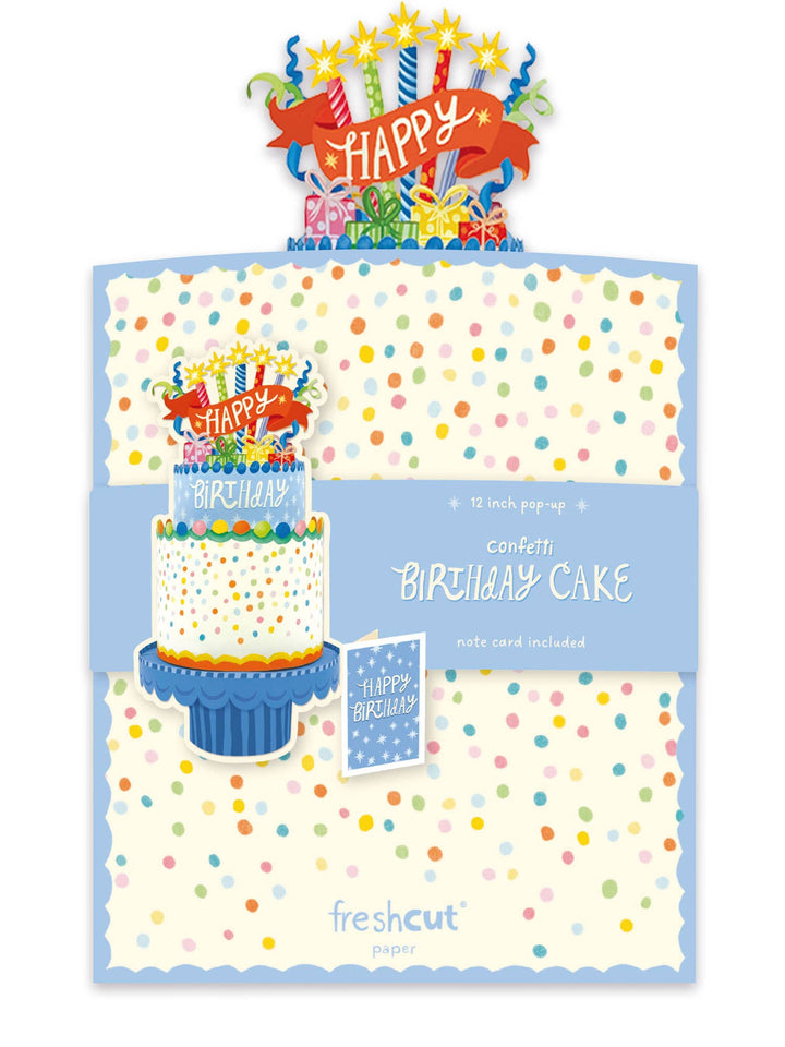 Confetti Birthday Cake (8 Pop-up Greeting Cards)