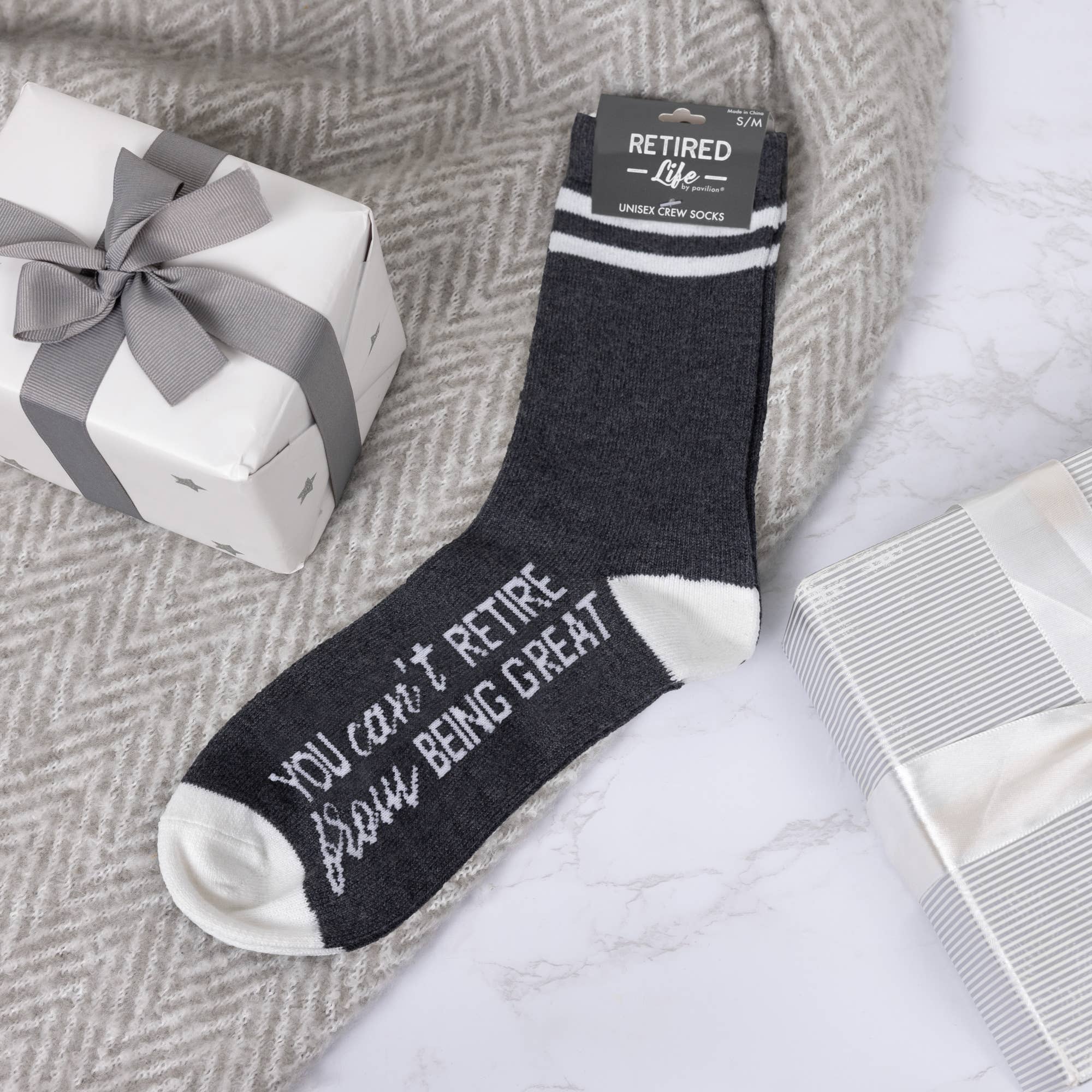 You Can't Retire - Crew Socks, Size S/M