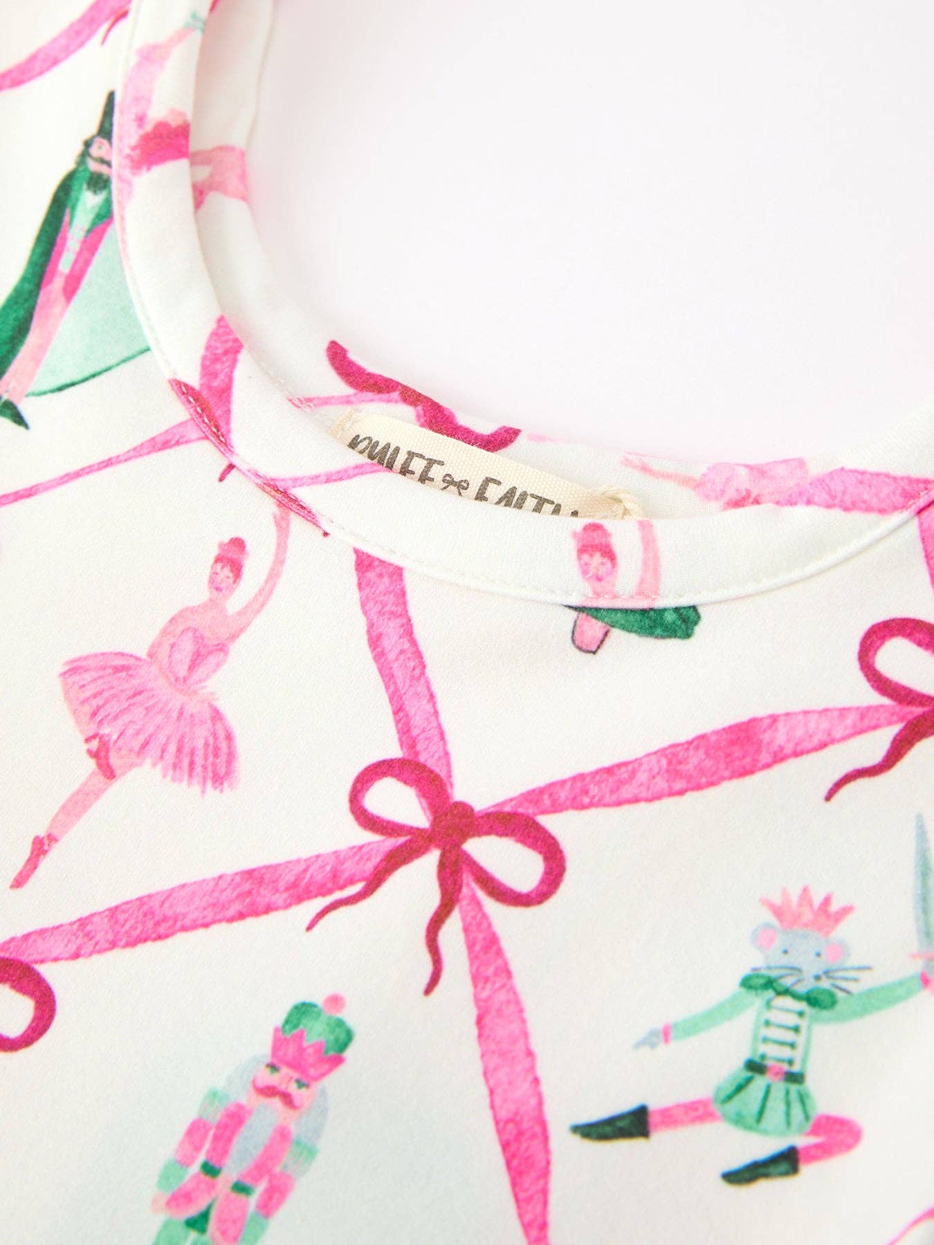 Girls Ballet Christmas Bow Flare Dress
