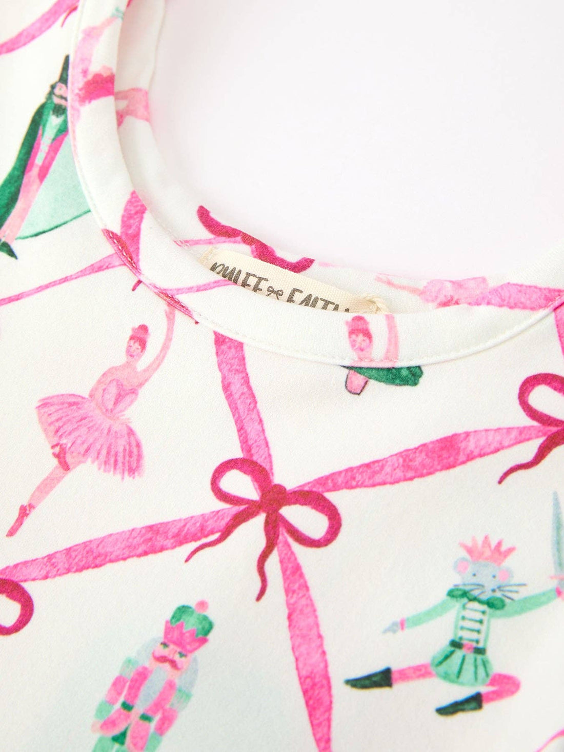 Girls Ballet Christmas Bow Flare Dress