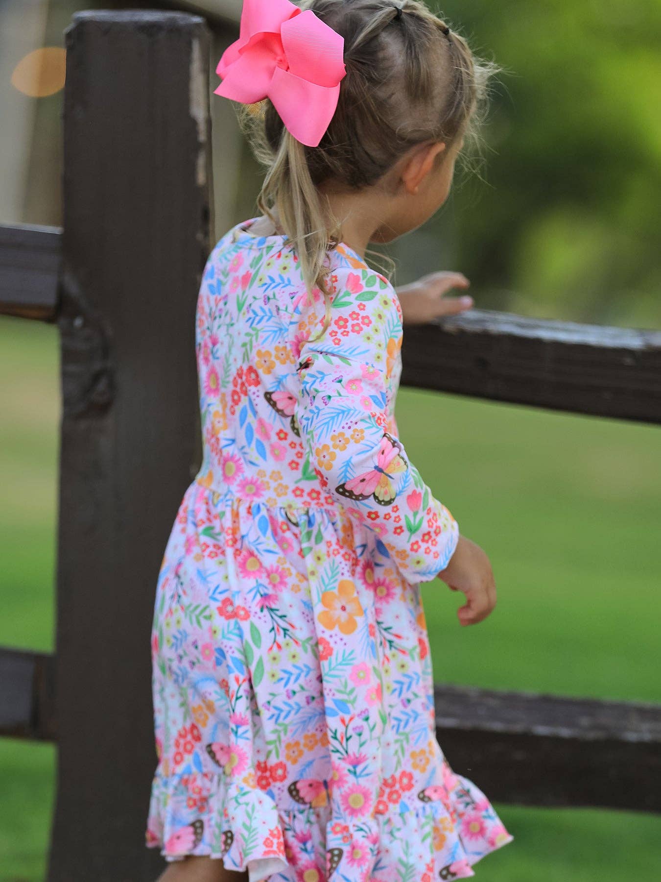 Fall Butterfly Floral Dress
