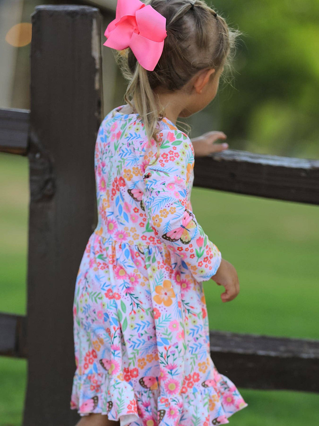 Fall Butterfly Floral Dress
