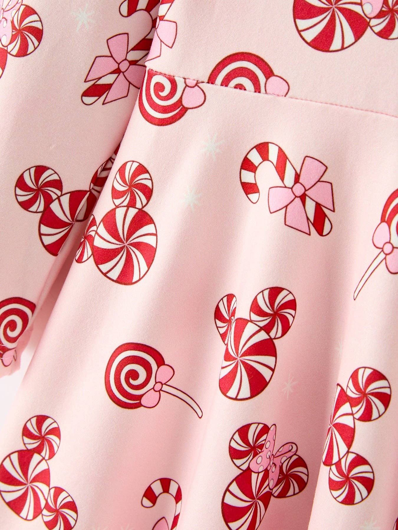Disney Christmas Peppermint Long Sleeve Twirl Dress