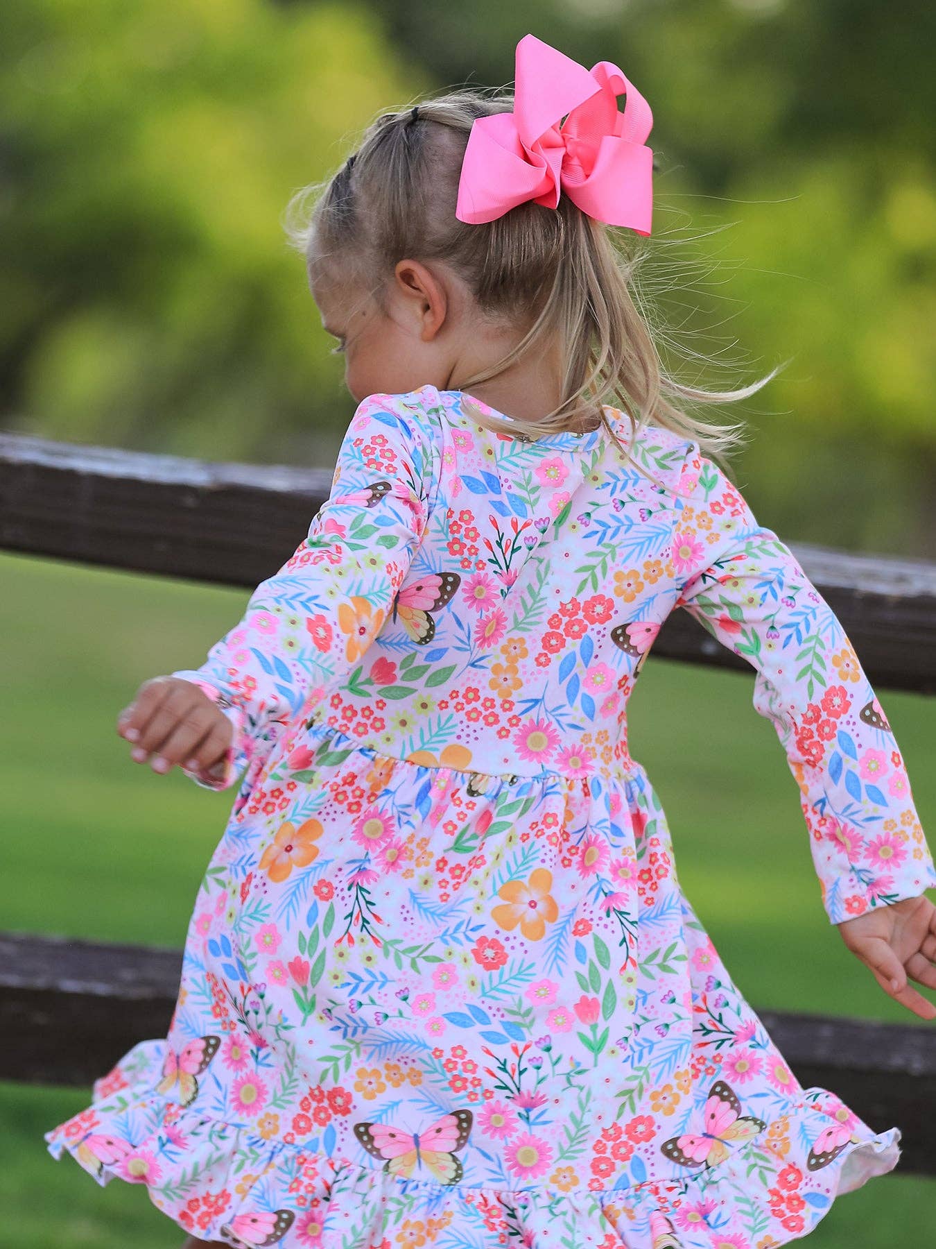 Fall Butterfly Floral Dress