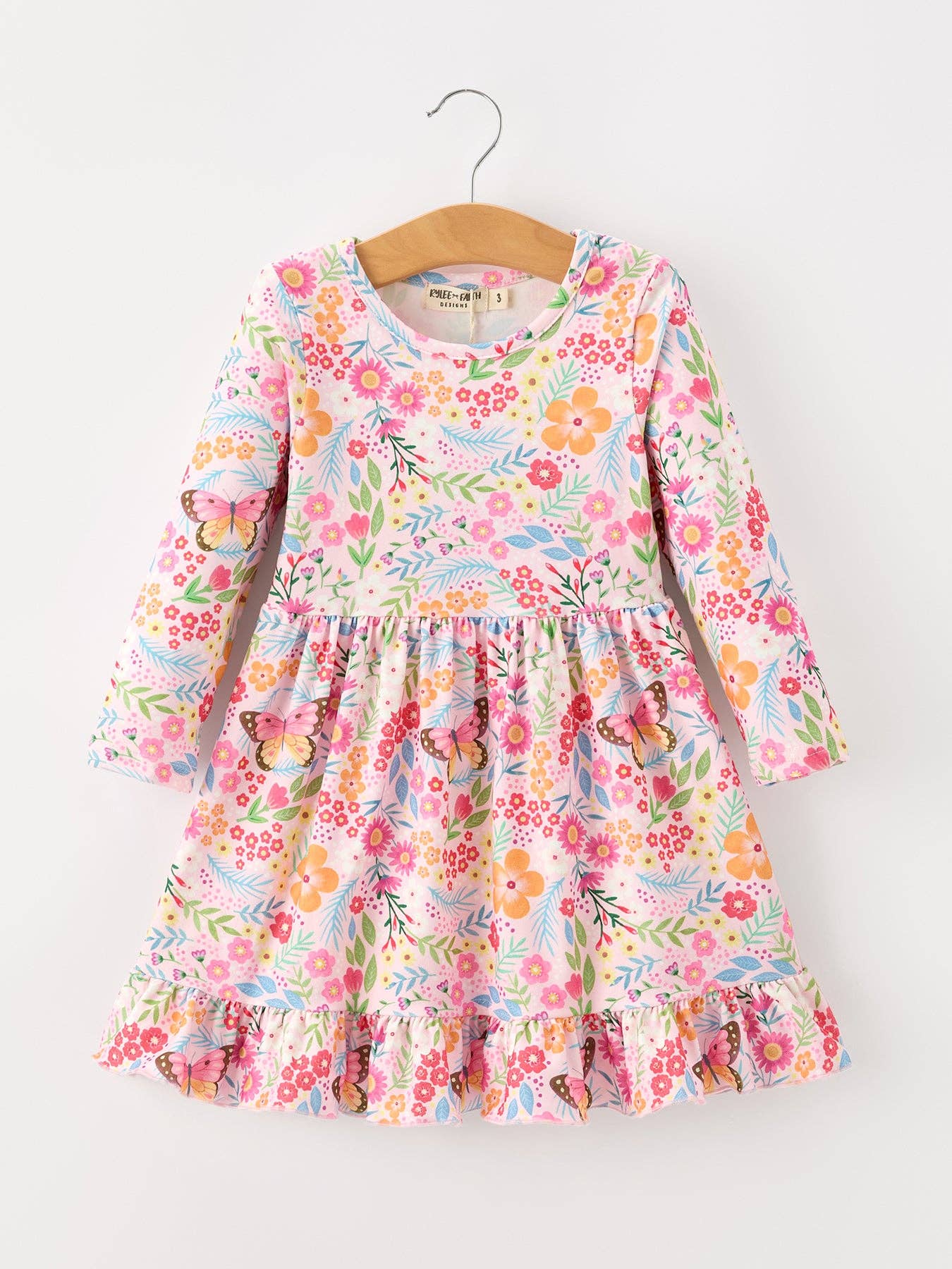 Fall Butterfly Floral Dress