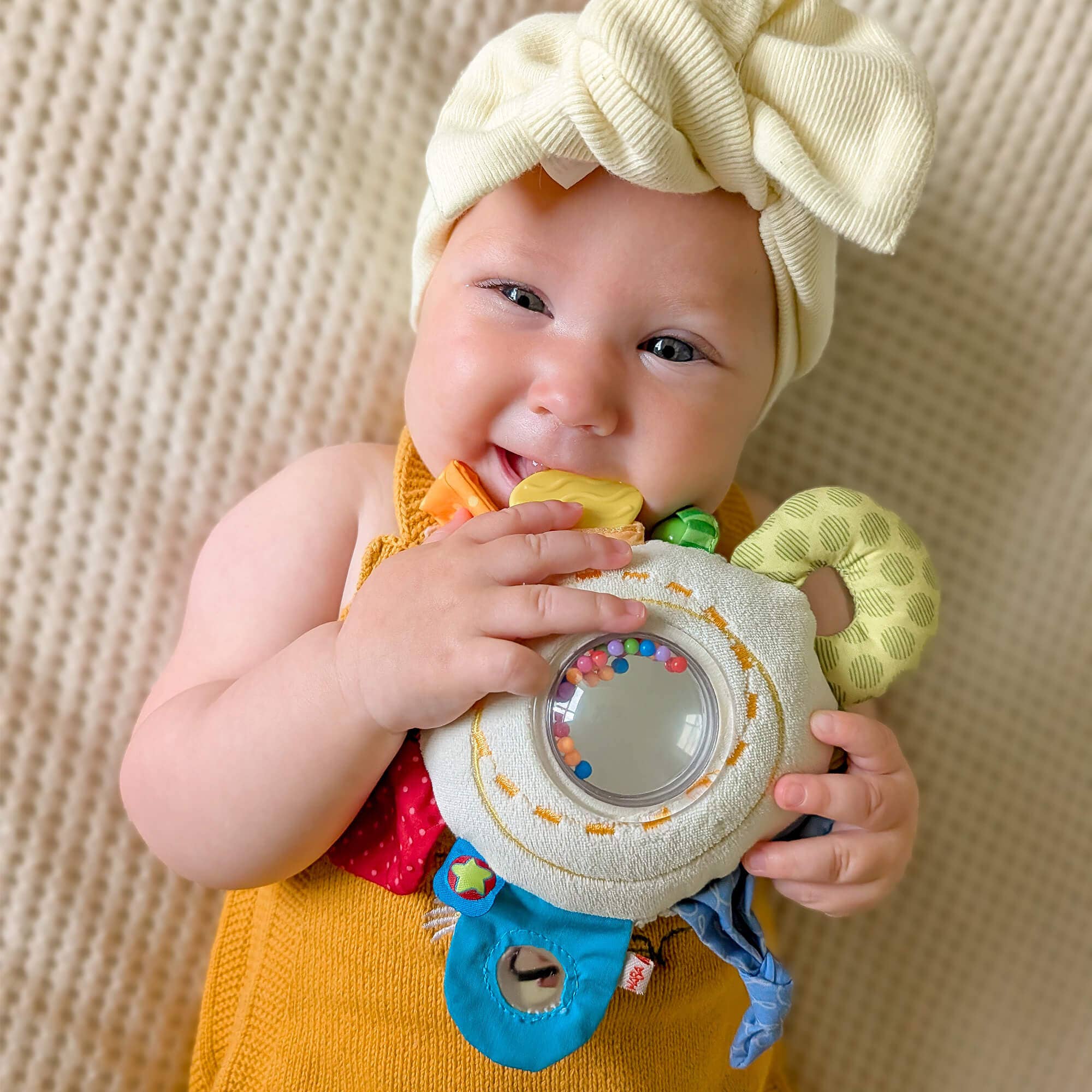 Teether Cuddly Rainbow Round Activity Toy