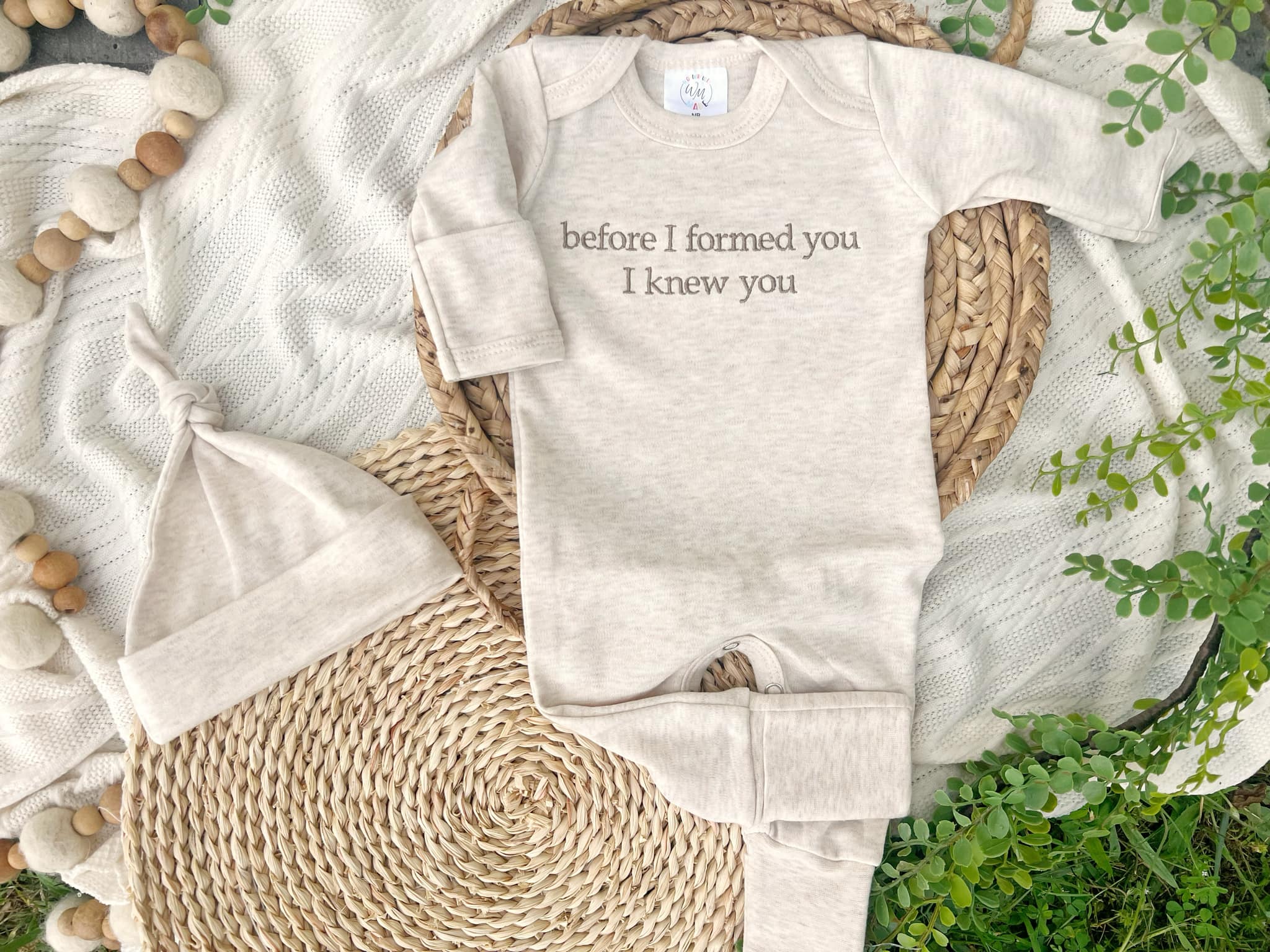 Baby Romper | Before I Formed You, I Knew You print: 0-3M / Romper Only