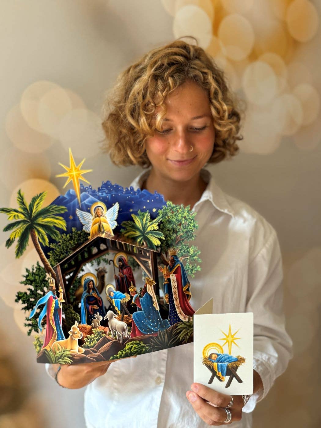 Starlit Nativity (6 Pop-up Greeting Cards)