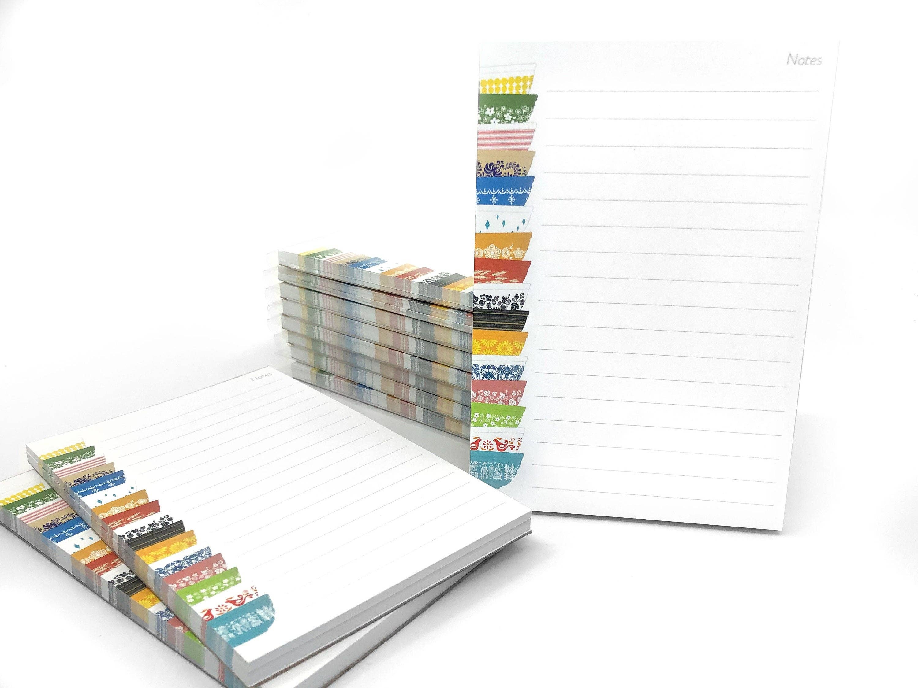 Pyrex-Inspired Stack Notepad – Retro Writing Pad: Blank pages