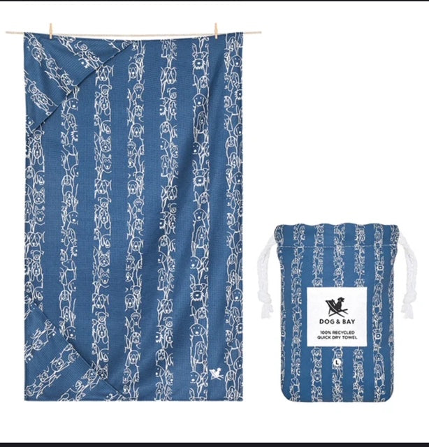 Dog & Bay Navy Dog Towel