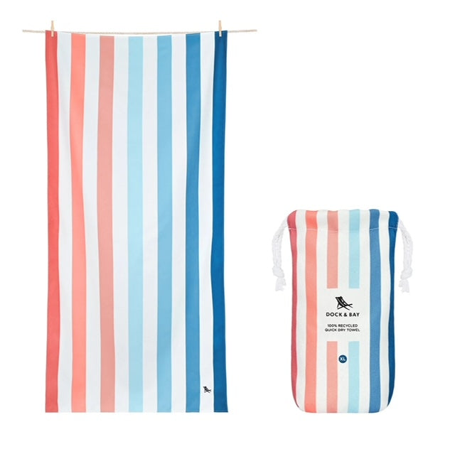 Dock & Bay Multi-colored Pink & Blue Towel