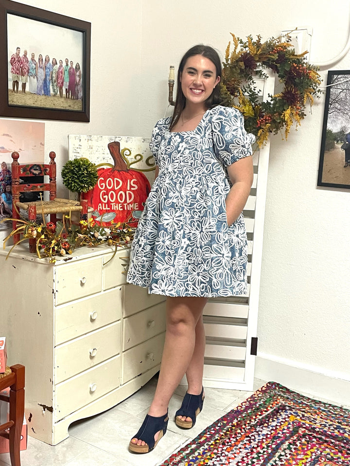 Entro Baby Doll Denim Dress