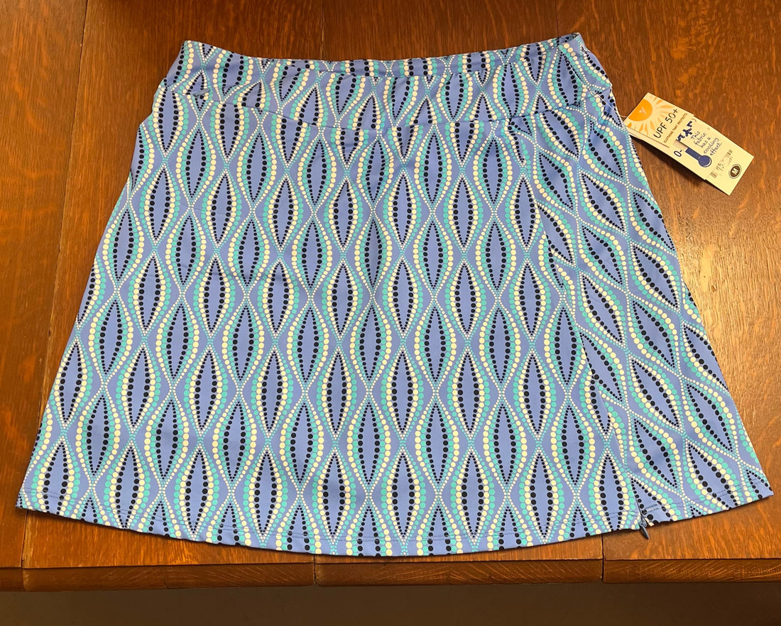 Light Blue and Black print Lulu-B Skort