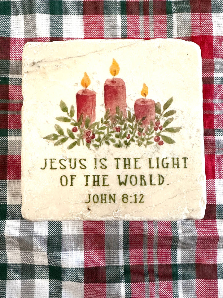 Jesus is the Light of the World John 8:12 Scripture Stone