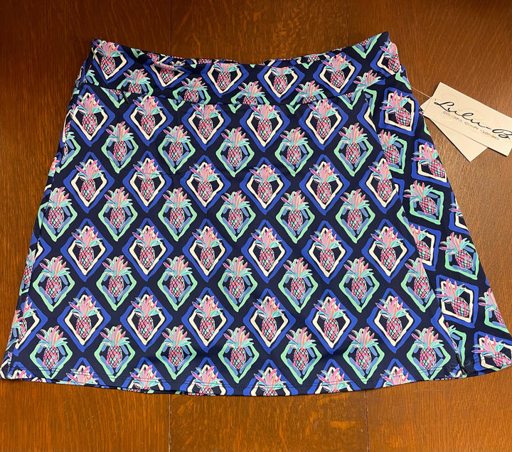 Navy and Pink Pineapple Print Lulu-B Skort